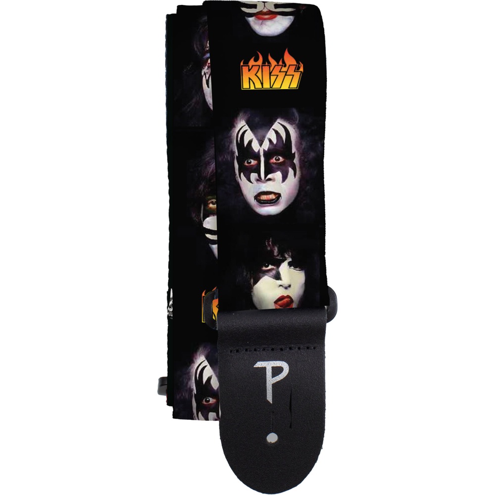 Kiss - Faces Guitar Strap - Black